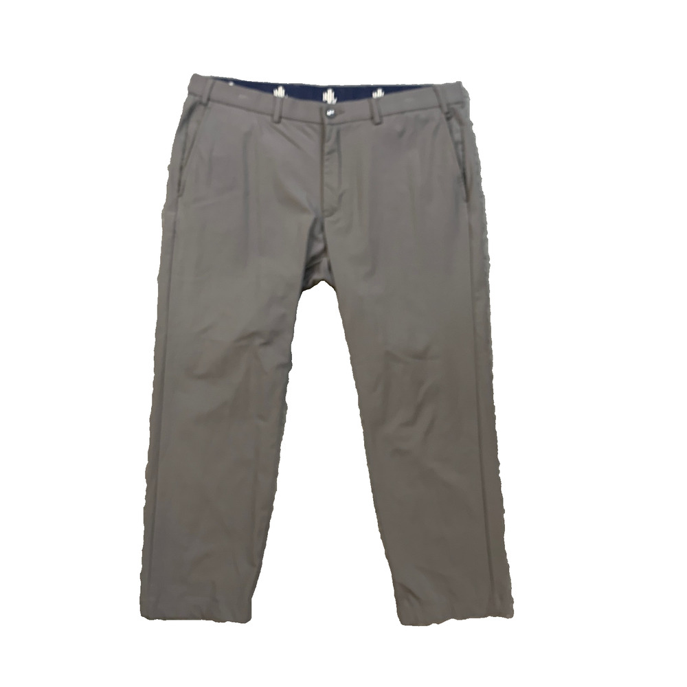 Lauren Ralph Lauren Pants Mens 36 Grey Stretch Flat Front Cotton Blend LRL